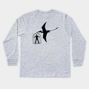 Dinosaur pterodattilo cage men Kids Long Sleeve T-Shirt